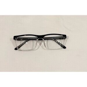 Foster Grant US83 Two-Tone Black and Clear Rectangular Eyeglass Frames 50-19-130